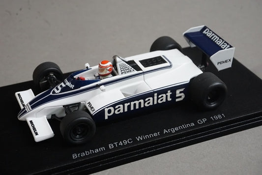 1:43 SPARK S4347 Brabham BT49C Argentine GP Winner 1981 #5 N. Piquet model car