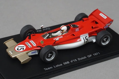 1:43 SPARK S1764 Team Lotus 56B Dutch GP 1971 #15 D. Walker model car