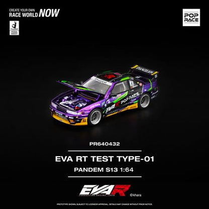 [ Pre-order ] PR640432 POP RACE 1:64 Silvia Pandem S13 Rocket Bunny Purple EVA