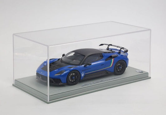 [ Pre-order ] P18255C BBR 1:18 Maserati GT2 Stradale Blue Infinito with Italian Stripe (Clear Case Included)