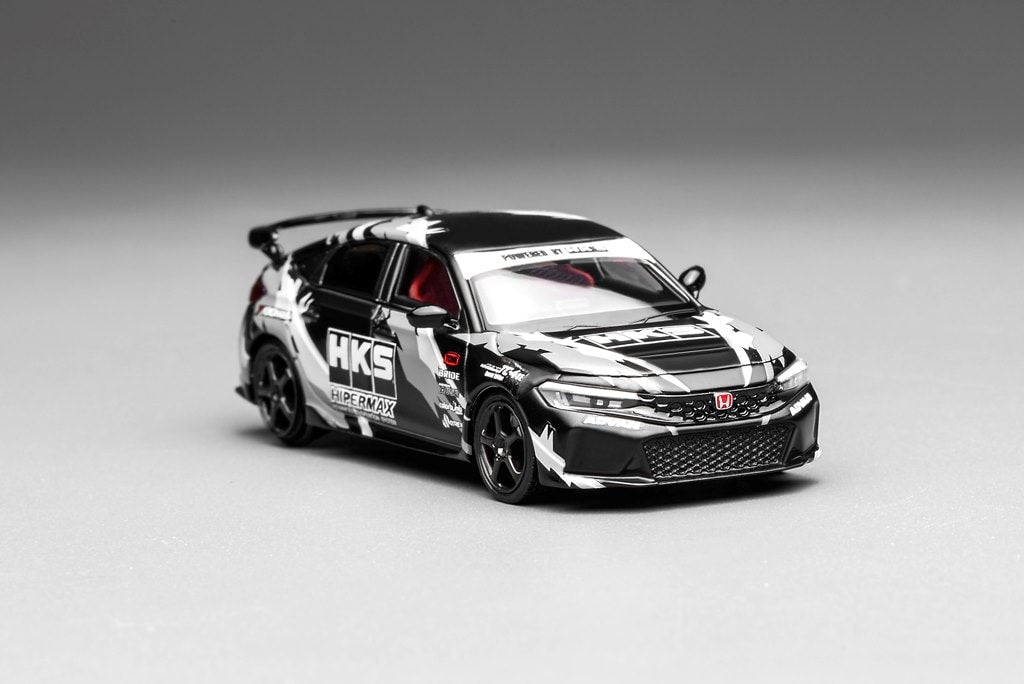 [ Pre-order ] Motor Helix 1:64 Scale Honda Civic Type R (FL5) HKS Livery Matte Black (M65320)
