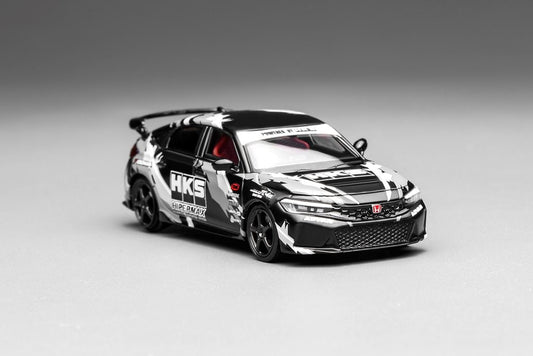 [ Pre-order ] Motor Helix 1:64 Scale Honda Civic Type R (FL5) HKS Livery Matte Black (M65320)