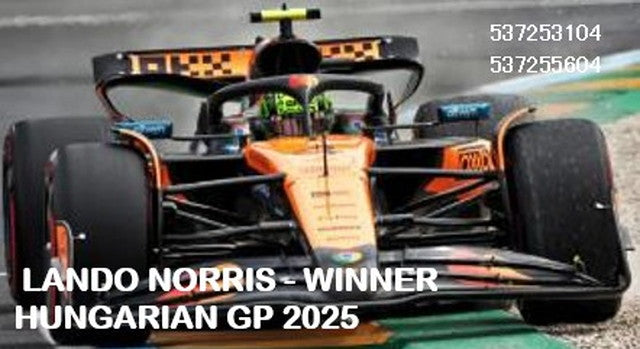 [ Pre-order ] 537255604 MINICHAMPS 1:43 McLaren F1 MCL39 Hungarian GP 2025 Winner L. Norris #4
