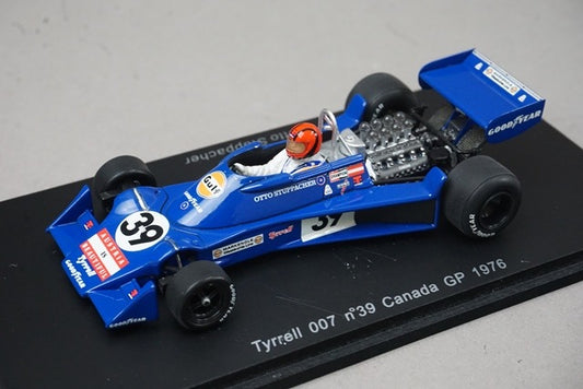 1:43 Spark S1649 Tyrrell 007 Canadian GP 1976 #39 O. Stubbach