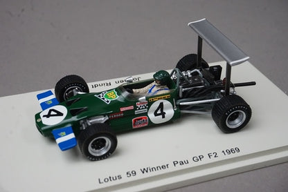 1:43 SPARK S4276 Lotus 59 F2 Pau Grand Prix Winner 1969 #4 J. Rindt model car