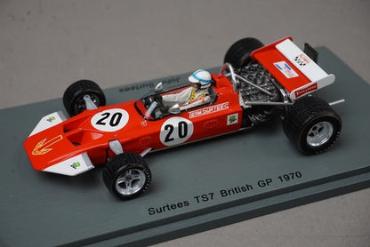 1:43 SPARK S5400 Surtees TS7 British GP 1970 #20 J. Surtees model car