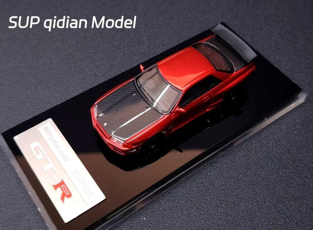 [ Pre-order ] SUP Qidian Model 1:64 Skyline GT-R R32 Red Carbon Cover Version