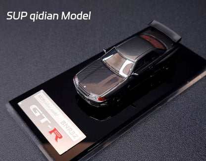 [ Pre-order ] SUP Qidian Model 1:64 Skyline GT-R R32 Gunmetal Gray Carbon Cover Version