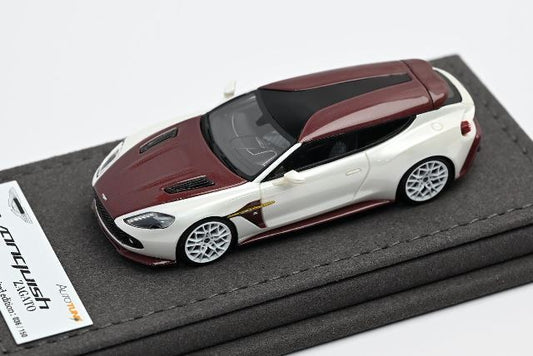 [ Pre-order ] Autotune Model 1:64 Aston Martin Vanquish Zagato Shooting Brake, Pearl White/Red Carbon Fiber