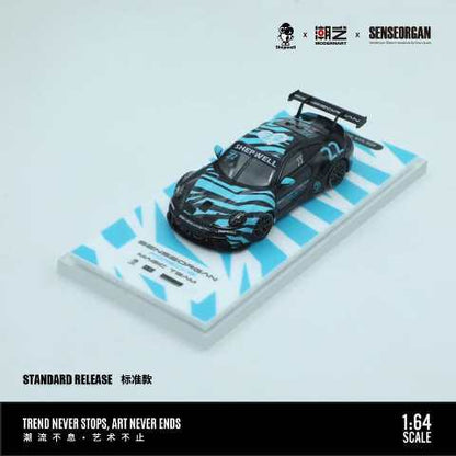 [ Pre-order ] MD647312 ModernArt x SSOG globe x Shepwell 1:64 Porsche 911 GT3 Cup (992) Black-Blue #22