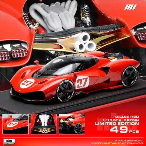 [ Pre-order ] MOTORHELIX 1:18 Nilu 27 NILU GILLES RED