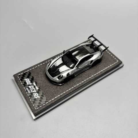 [ Pre-order ] TOP LUX 1:64 Porsche 992 GT3 RS Silver with Carbon Top
