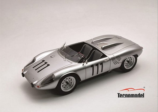 [ Pre-order ] TM18-306C Tecnomodel 1:18 Porsche 718 WRS Nürburgring 1000km 1962 3rd Place #111 G. Hill - H. Herrmann