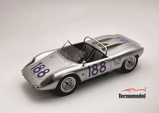 [ Pre-order ] TM18-306E Tecnomodel 1:18 Porsche 718 WRS Targa Florio 1964 #188 G. Hill - J. Bonnier