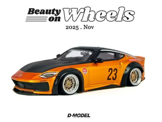 DBW066A D-MODEL 1:64 Nissan Z LB NATION WORKS Orange model car