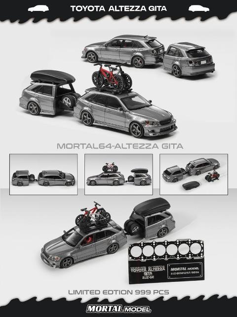[ Pre-order ] MORTAL 1:64 Toyota Altezza Gita Silver Gray ELIXIR Trailer