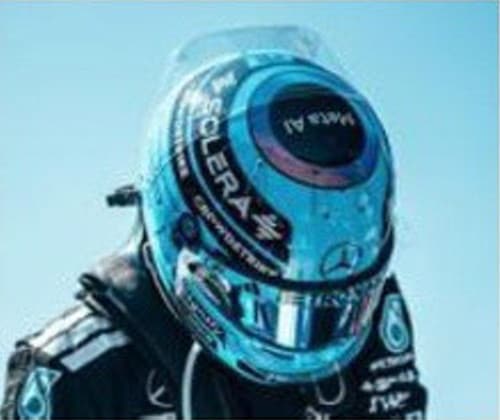 [ Pre-order ] 5HF231 Spark 1:5 F1 Helmet Mercedes AMG PETRONAS F1 Team - G. Russell - US GP 2025