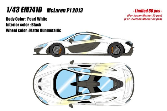 [ Pre-order ] EM741D Make Up EIDOLON 1:43 McLaren P1 2013 Pearl White
