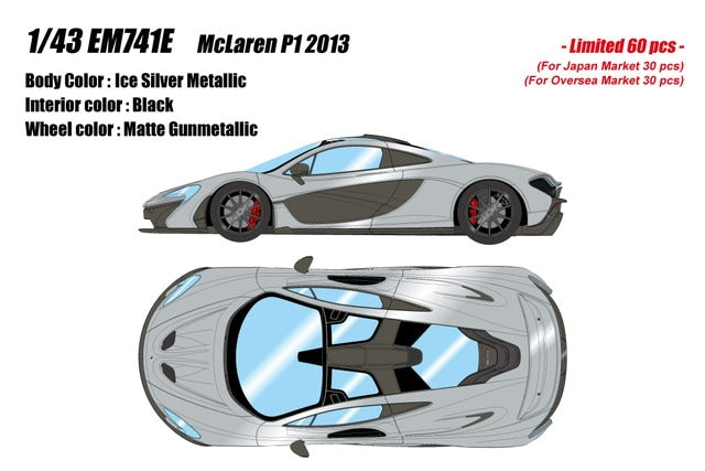 [ Pre-order ] EM741E Make Up EIDOLON 1:43 McLaren P1 2013 Ice Silver Metallic
