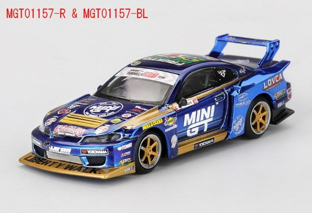 [ Pre-order ] MGT01157-R TSM MINI-GT 1:64 Nissan Silvia (S15) LB-Super Silhouette #555 2025 Formula Drift Japan Team MINI GT Liberty Walk (RHD)