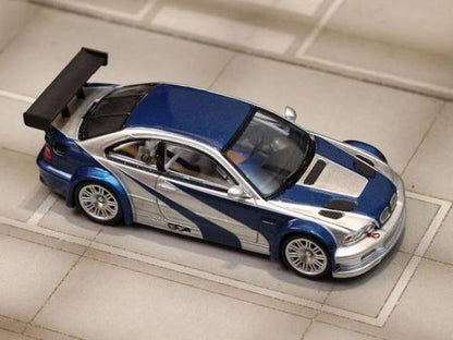 [ Pre-order ] Ghost Player 1:64 BMW E46 M3 GTR Silver Blue
