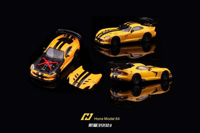 [ Pre-order ] Hone Model 64 1:64 Dodge Viper ACR Yellow