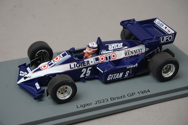 1:43 Spark S7416 Ligier JS23 Brazilian GP 1984 #25 F. Hesnault