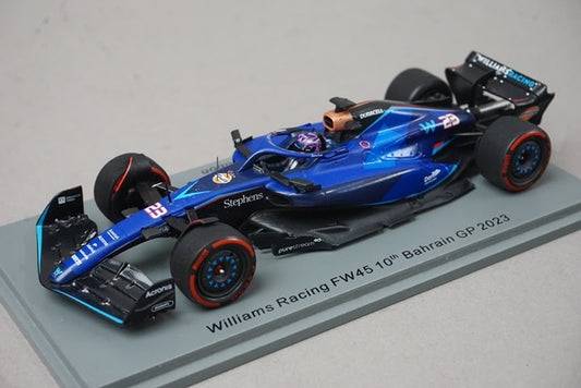 1:43 Spark S8586 Williams Racing FW45 Bahrain GP 10th 2023 #23 A. Albon