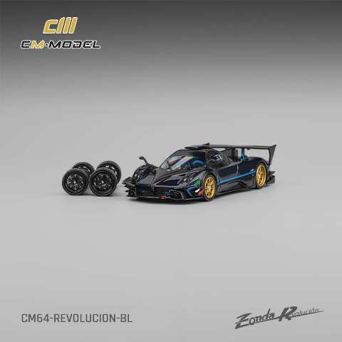 [ Pre-order ] CM64-Revolucion-BL CM-Model 1:64 Pagani Zonda Revolucion Metallic Blue