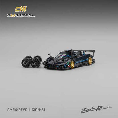 [ Pre-order ] CM64-Revolucion-BL CM-Model 1:64 Pagani Zonda Revolucion Metallic Blue