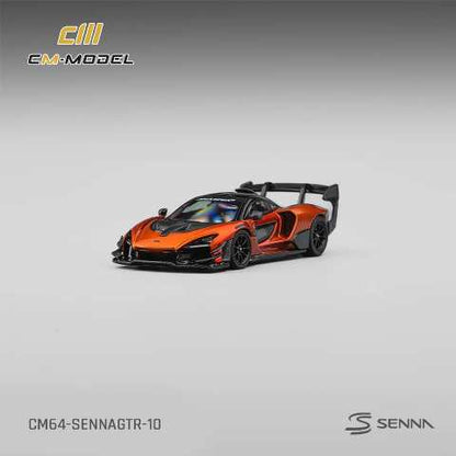 [ Pre-order ] CM64-SennaGTR-10 CM-Model 1:64 McLaren Senna GTR Volcano Orange