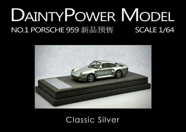 [ Pre-order ] DaintyPower Model 1:64 Porsche 959 Classic Silver