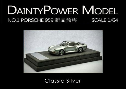 [ Pre-order ] DaintyPower Model 1:64 Porsche 959 Classic Silver