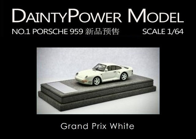 [ Pre-order ] DaintyPower Model 1:64 Porsche 959 Grand Prix White