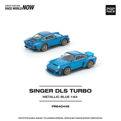 [ Pre-order ] PR640449 POP RACE 1:64 Singer DLS Turbo Metallic Blue