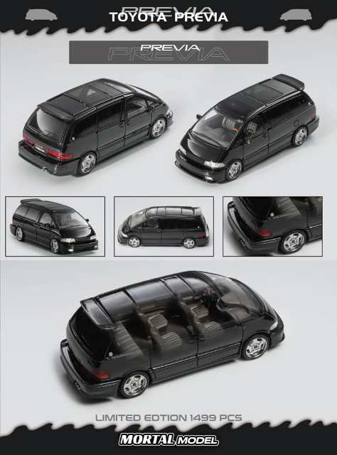 [ Pre-order ] MORTAL 1:64 TOYOTA PREVIA Estima Pearl Black
