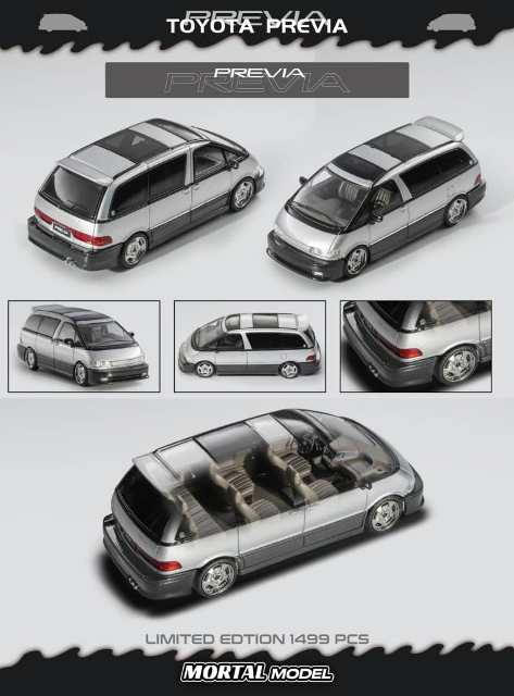 [ Pre-order ] MORTAL 1:64 TOYOTA PREVIA Estima Silver + Gray