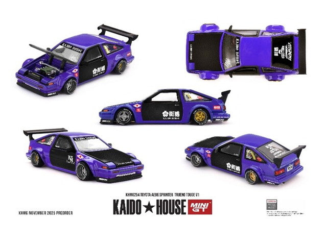 [ Pre-order ] KHMG254 TSM MINI-GT 1:64 Toyota AE86 Sprinter Trueno TOUGE V1 (Right-Hand Drive)