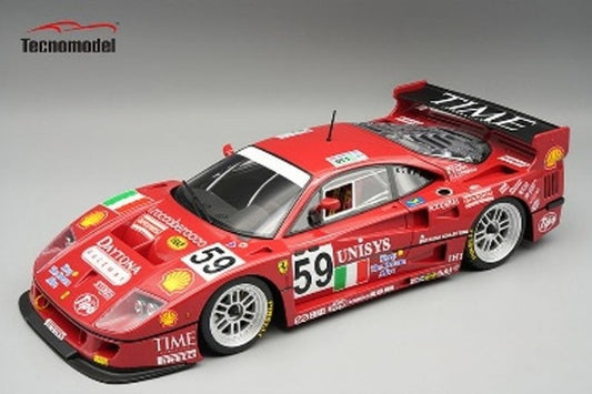 [ Pre-order ] TM18-429A Tecnomodel 1:18 Ferrari F40 LM Driver 24 Hours 1996 P. Nappi / R. Donovan / Tetsuya Ota Detachable Magnetic Engine Hood