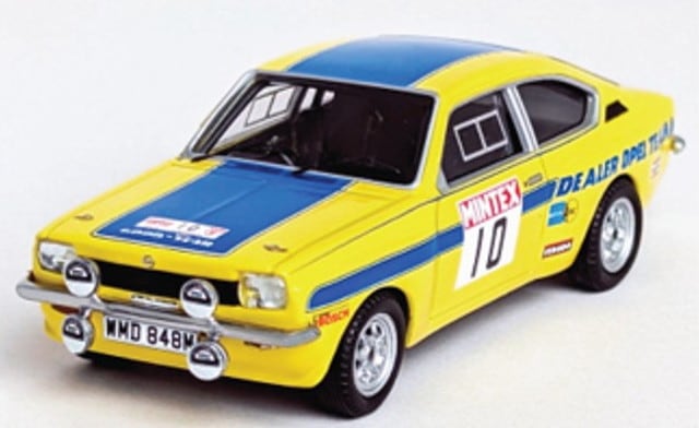 [ Pre-order ] dsn343 Trofeu 1:43 Opel Kadett GT/E 1975 Mintex Rally 17th place #10 Tony Fall / Mike Wood