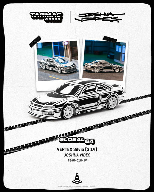 [ Pre-order ] T64G-018-JV Tarmac Works 1:64 VERTEX Silvia (S 14) - Designed by JOSHUA VIDES