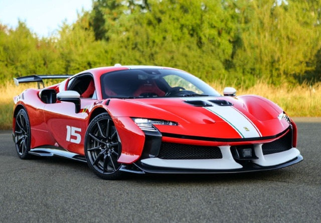 [ Pre-order ] P18237T BBR 1:18 Ferrari SF90 XX Stradale Rosso F1 2004 with Italian flag stripe (Clear case included)