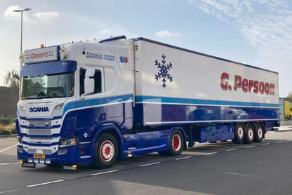 [ Pre-order ] 01-4918 WSI 1:50 SCANIA G. Persoon R HIGHLINE CR20H 4X2 REEFER TRAILER 3 AXLE
