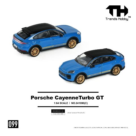 [ Pre-order ] 241090(C) Trends Hobby 1:64 Porsche Cayenne Turbo GT Blue