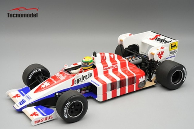 [ Pre-order ] TMD18-441B Tecnomodel 1:18 Toleman TG 184 F1 Portugal GP 1984 A. Senna #19 with Driver Figure