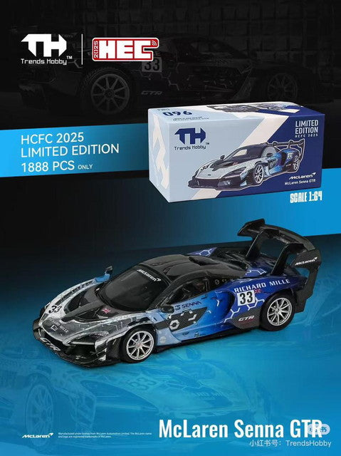 [ Pre-order ] Trends Hobby 1:64 McLaren Senna GTR HCFC 2025 Hangzhou Exhibition Limited Blue #33