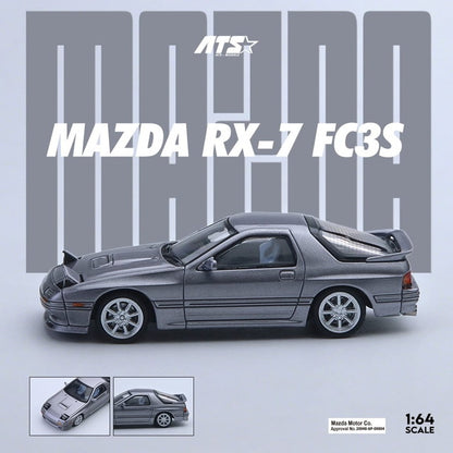 [ Pre-order ] ATS880203 ATS 1:64 Mazda RX-7 Mk2 FC3S Retractable Headlight Silver Grey