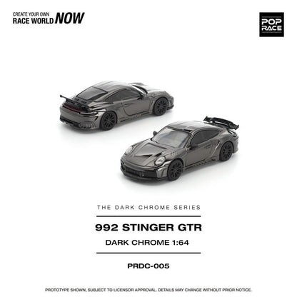 [ Pre-order ] PRDC005 POP RACE 1:64 992 Stinger GTR Dark Chrome