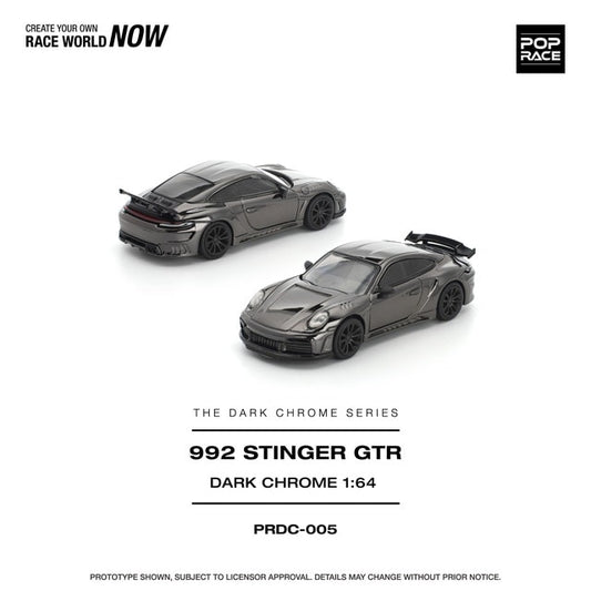 [ Pre-order ] PRDC005 POP RACE 1:64 992 Stinger GTR Dark Chrome