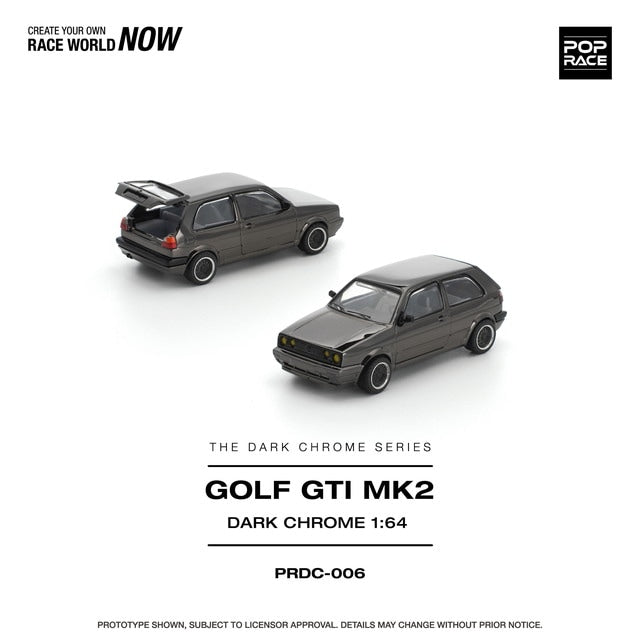 [ Pre-order ] PRDC006 POP RACE 1:64 Golf GTI MK2 Dark Chrome